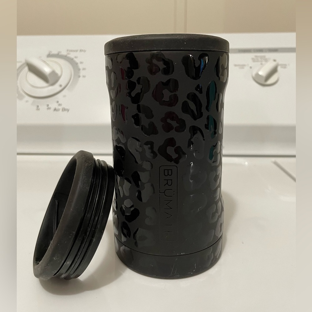 Bottle Brumate- Black Cheetah Print